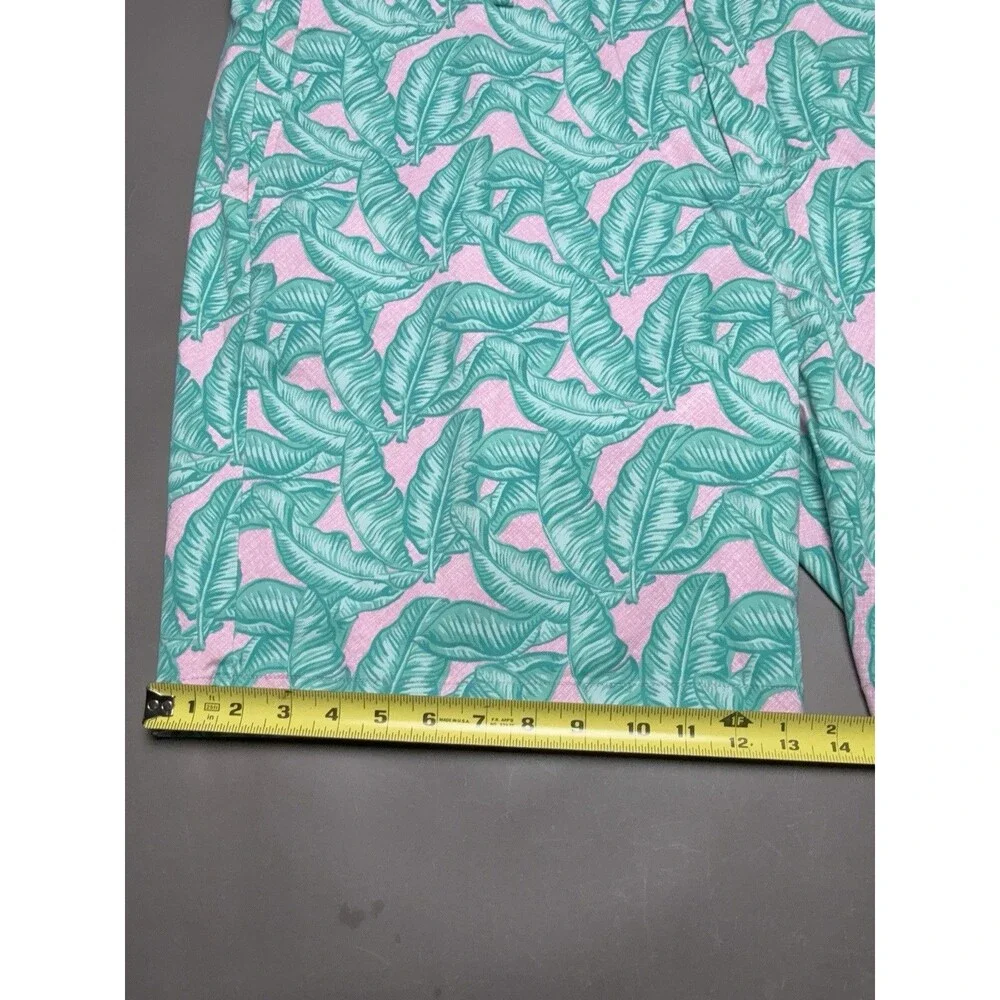 Vineyard Vines Men's Banana Leaf Shorts 44 Green Pink Preppy Hamptons Resort
